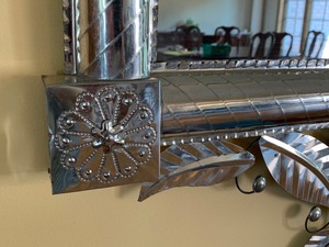 lot 92 image: Large Lightweight Wall Mounted Silver Mirror