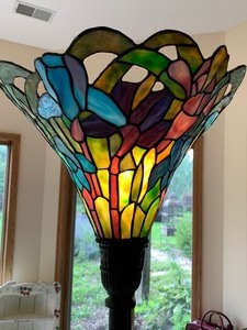 lot 121 image: Stained Glass Floor Lamp