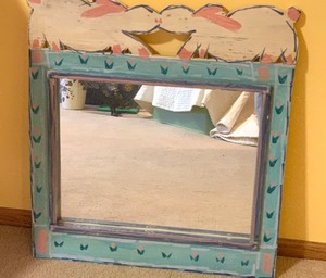 lot 168 image: Decorative Rabbit Motif Mirror