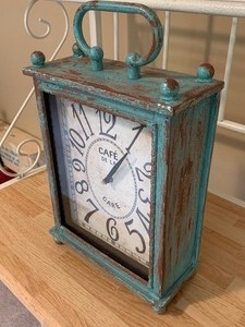 lot 223 image: Decorative ClockAqua Blue