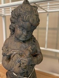 lot 232 image: Trio of Decorative Cement Figurines