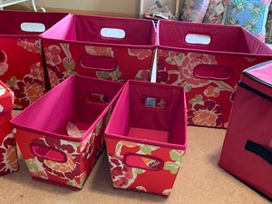 lot 238 image: Pink Storage Baskets