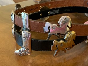lot 246 image: Two Ladies Southwestern Style Belts by Justin