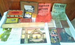 lot 55 image: Misc. - Skelly map. MN, Oral Roberts calendar, boxes & more.