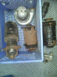 lot 84 image: Automotive electrical components & Fairmont Creamery crate.