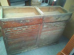 lot 117 image: Antique baking cupboard