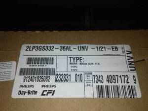 lot 125 image: Philips 2x4 Day - Brite drop - in light.