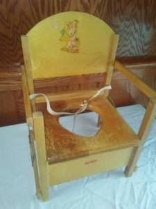 lot 156 image: Vintage Wood Potty Chair