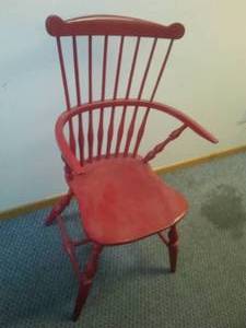 lot 162 image: Vintage Red Side Chair -nice.