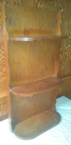 lot 197 image: Vintage Pine shelving rack.