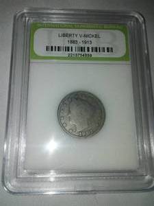 lot 67 image: Liberty V nickel 1883-1913.