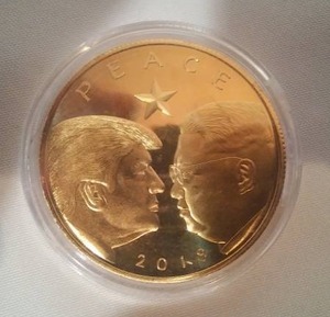 lot 75 image: Donald Trump 2018 North Korea denuclearization Coin
