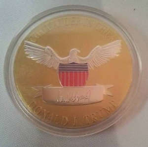lot 131 image: Donald Trump 2020 Coin.  Commander in chief.