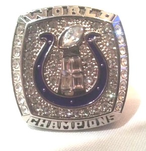 lot 134 image: Indianapolis Colts Silver Super Bowl Ring