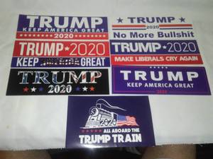 lot 141 image: 7 Trump bumper stickers