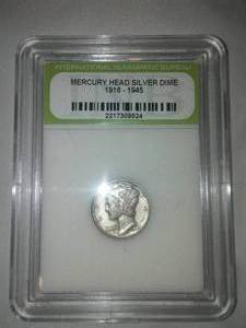 lot 150 image: Mercury Head Silver dime