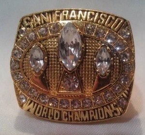 lot 219 image: San Francisco 49s Super Bowl Ring.