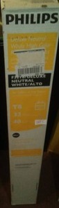 lot 125C image: Philips 48 bulbs T8 30 pack, 32 watts neutral white, $90 retail