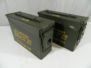lot 58 image: Pair of 30 Cal. US Military Ammo Cans