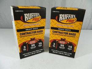 lot 89 image: 2 New Boxes of Heavy Duty Contractor Bags