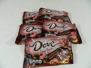 lot 105 image: 5 New Bags of Dove Chocolates