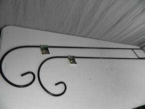 lot 6 image: 2 New Shepherd Hook Plant Hangers