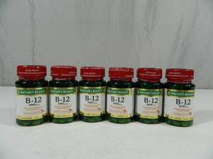 lot 31 image: 6 New Sealed Bottles of Natures Bounty B-12