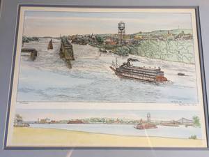 lot 97 image: Winona Riverboat Framed Art