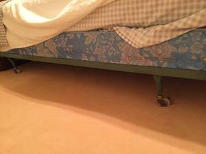 lot 108 image: Headboard And Metal Bed Frame