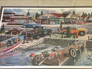 lot 117 image: Lake Front Treasury Framed Art By Ken Zylla