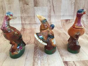 lot 125 image: Lot Of Three Wild Turkey Mini Decanters