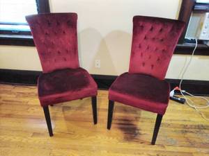 Pair of Upholstered Dining Chairs