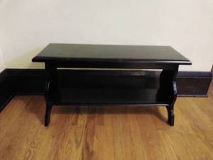 Black Wooden Bench