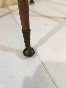 Piano Stool with Claw Glass Ball Feet