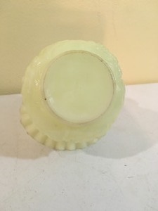 Yellow Custard Glass Basket