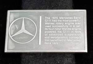 VINTAGE 1970 MERCEDES 1000 GRAINS (2.08 TROY OZ) STERLING SILVER ART BAR