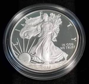 2010-W PROOF AMERICAN SILVER EAGLE IN ORIGINAL PACKAGING