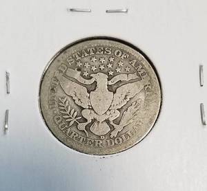 1916-D BARBER SILVER QUARTER