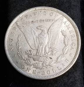 1896 MORGAN SILVER DOLLAR AU