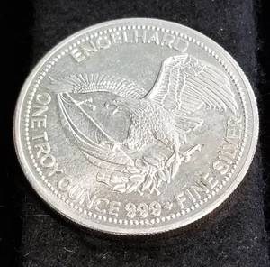 1 TROY OZ. .999 FINE SILVER 1984 ENGELHARD AMERICAN PROSPECTOR