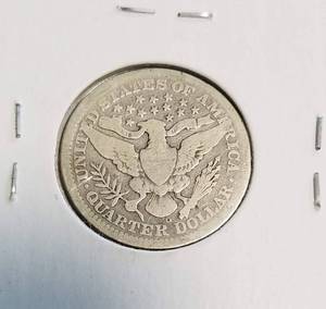 1909-D BARBER SILVER QUARTER