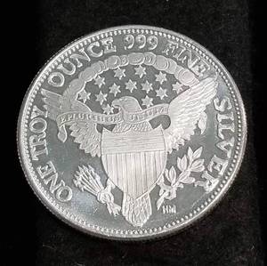 1 TROY OZ. .999 FINE SILVER 1964 KENNEDY DESIGN
