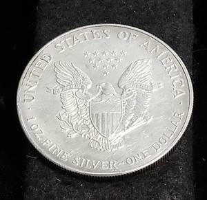 2001 AMERICAN SILVER EAGLE 1 TROY OZ. .999 FINE SILVER DOLLAR