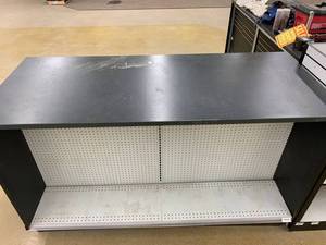 Display counter with storage in the...