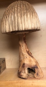 lot 83 image: Wooden Carved Mushroom