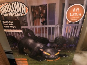 lot 86 image: Set of Halloween Blow Up Spider and Cat