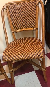 lot 98 image: Pair of Two Woven Wicker Chairs