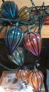 lot 156 image: Strand of Lights and Decorative Pumpkin Lot