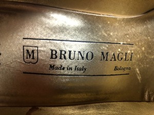 lot 174 image: Bruno Magli Cream Suede Heels