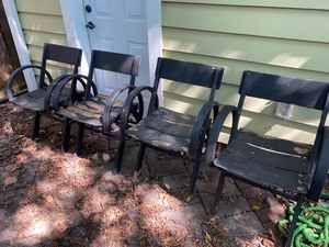 lot 31 image: Four Wood Ornate Chairs